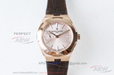 Swiss Copy Vacheron Constantin Overseas Women's 37 MM Small Model Rose Gold Case Pink Face Cal.5300 Watch 